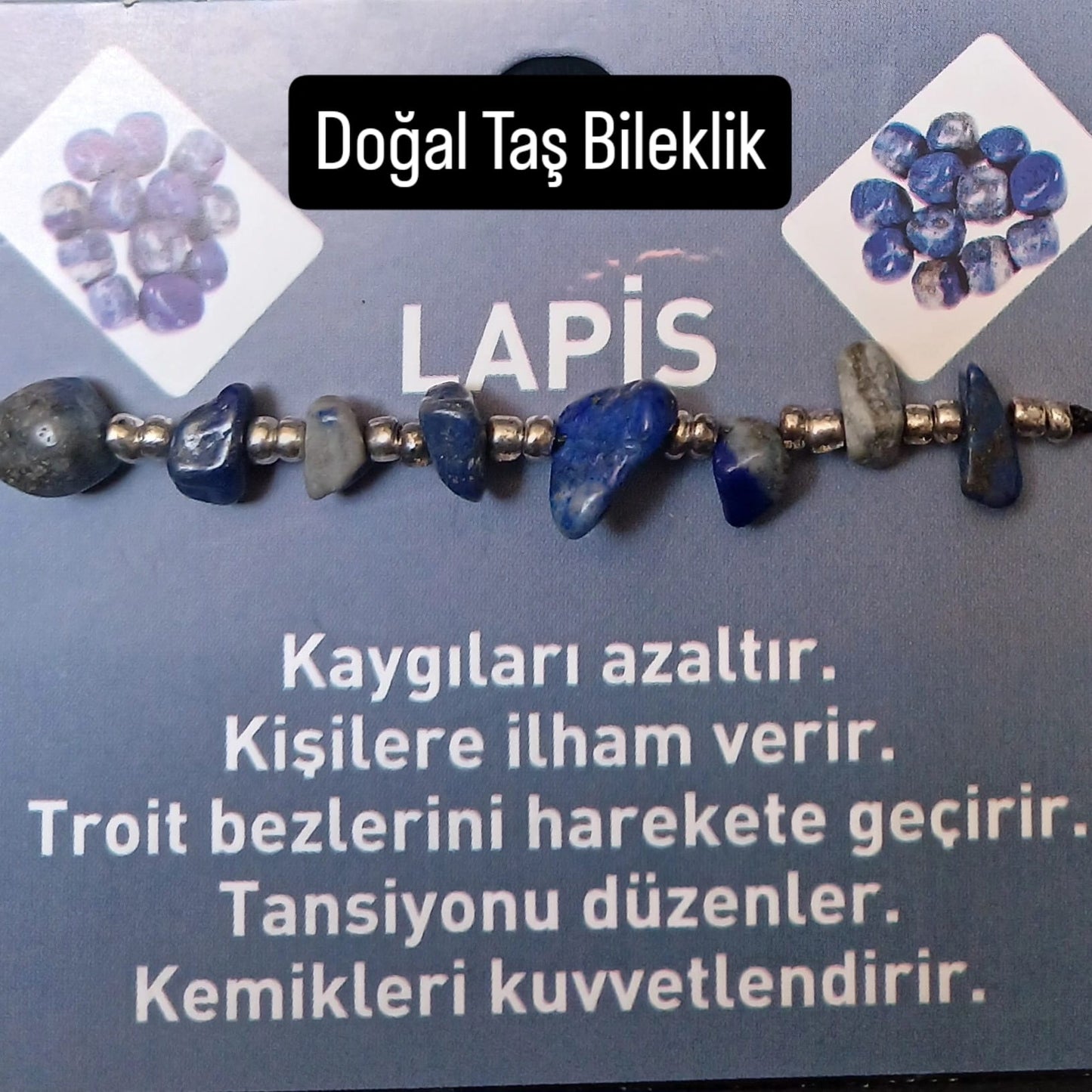 T 8 - Lapis Doğal Taş Bileklik