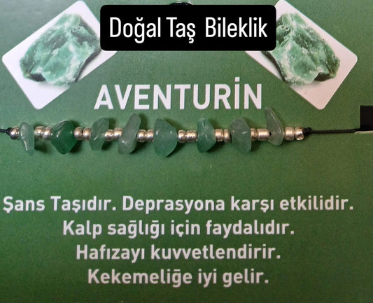 T 2 -  Aventurin Doğal Taş Bileklik