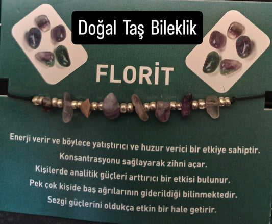 T 5 -  Florit (Fluorit) Doğal Taş Bileklik