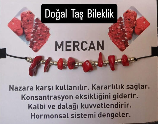 T 9 - Mercan Doğal Taş Bileklik