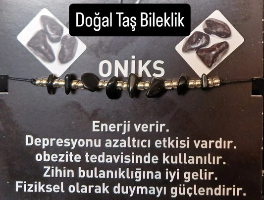 T 10 - Oniks Doğal Taş Bileklik