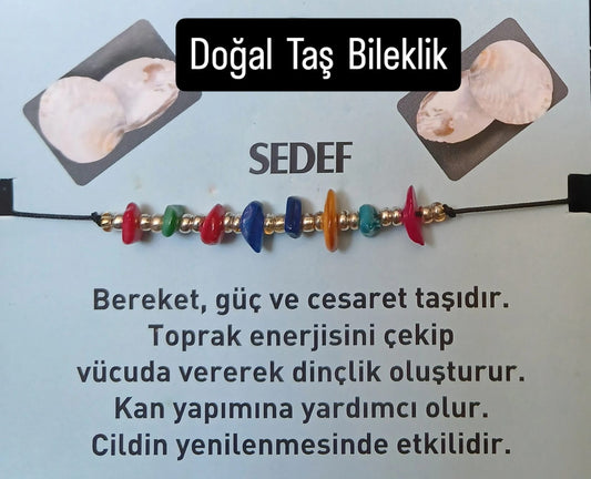 T 12 - Sedef  Doğal Taş Bileklik